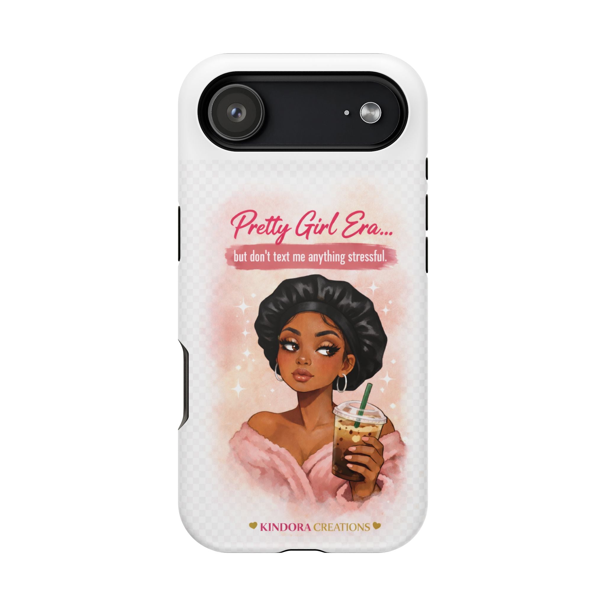 Phone Case — "Pretty Girl Era" Magnetic Impact-Resistant Case (Coffee & Bonnet Design)