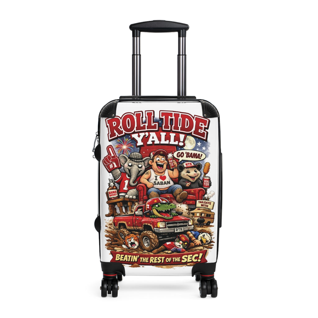 Roll Tide Y'all Suitcase – Alabama Crimson Tide Travel Luggage
