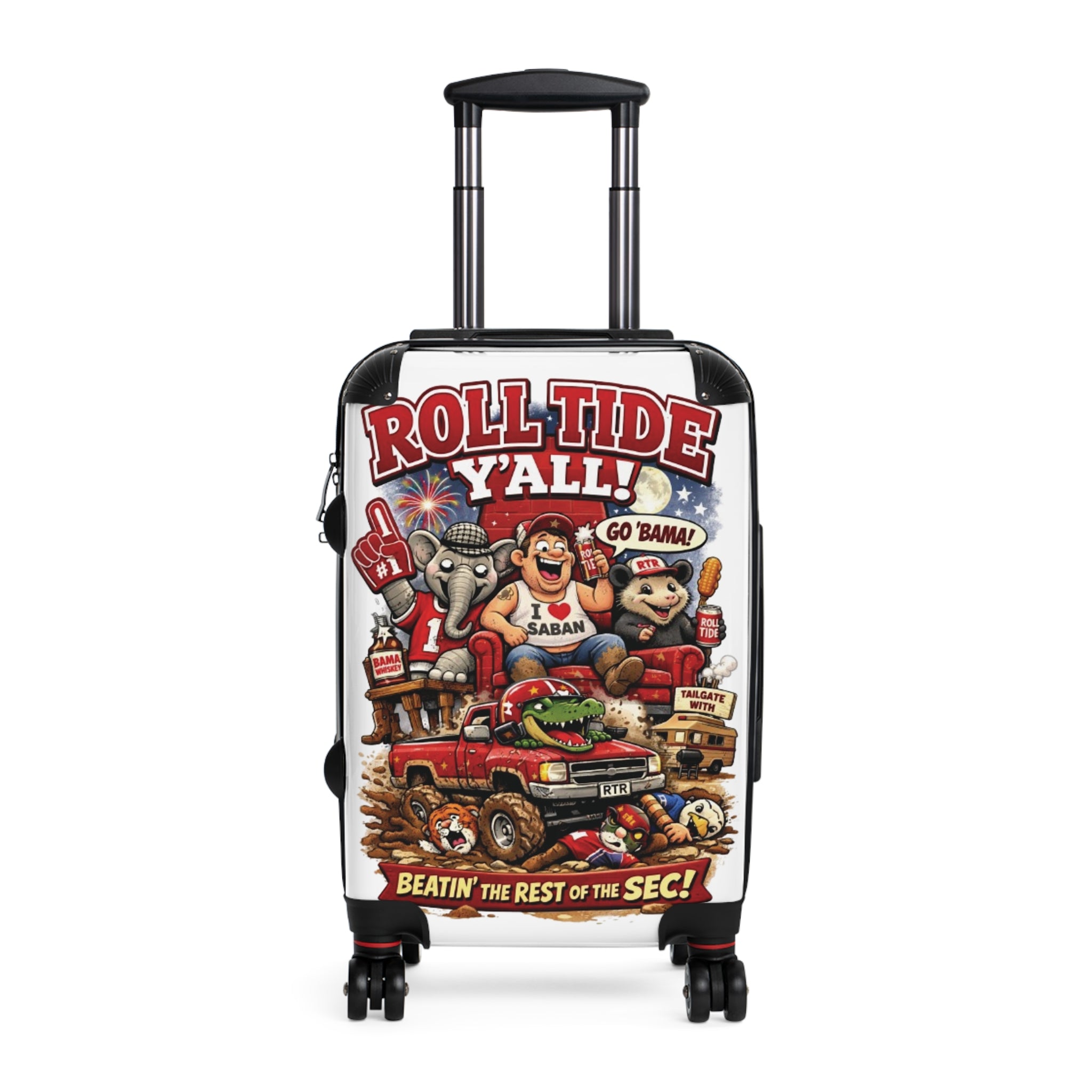 Roll Tide Y'all Suitcase – Alabama Crimson Tide Travel Luggage