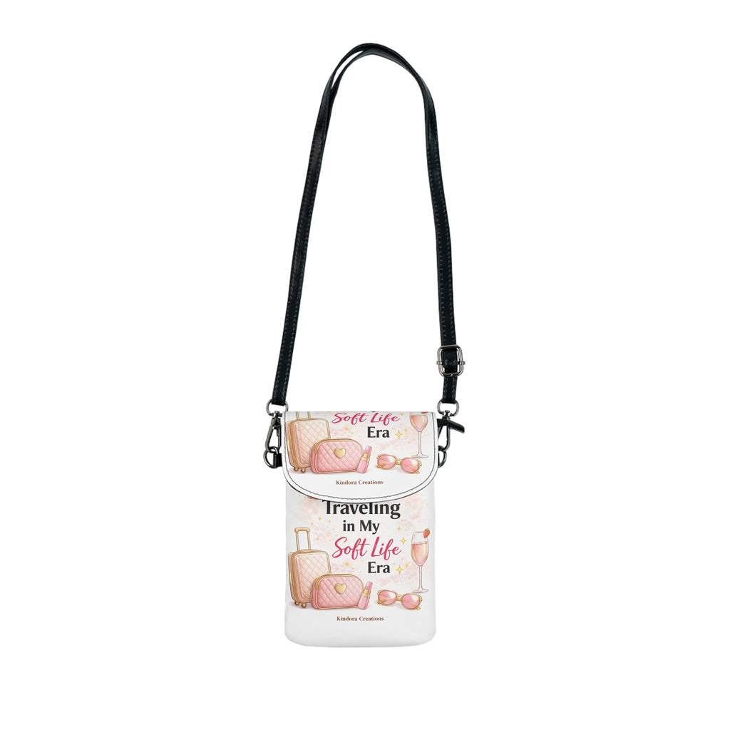 Cell Phone Wallet — "Traveling In My Soft Life Era" Crossbody Phone Pouch