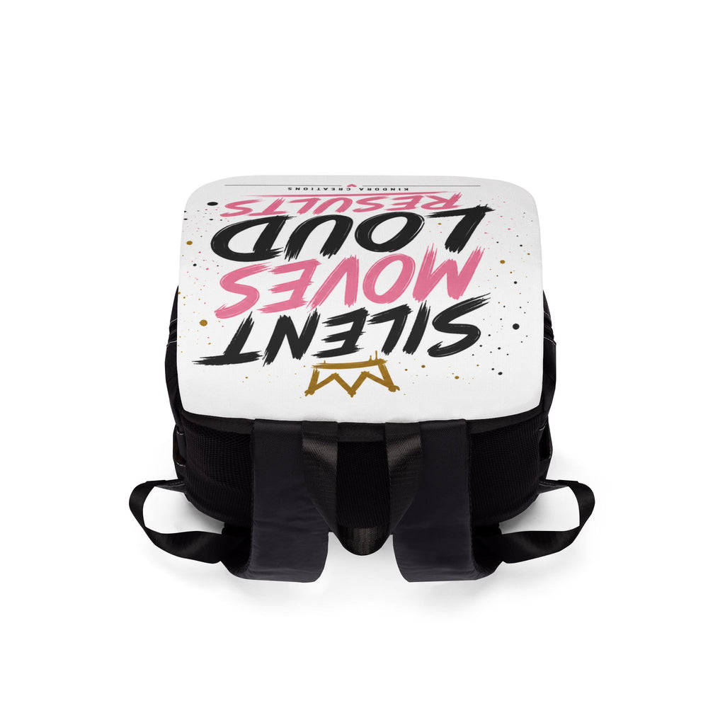 Silent Moves Loud Results Backpack for Women – Stylish Motivational  Bag
