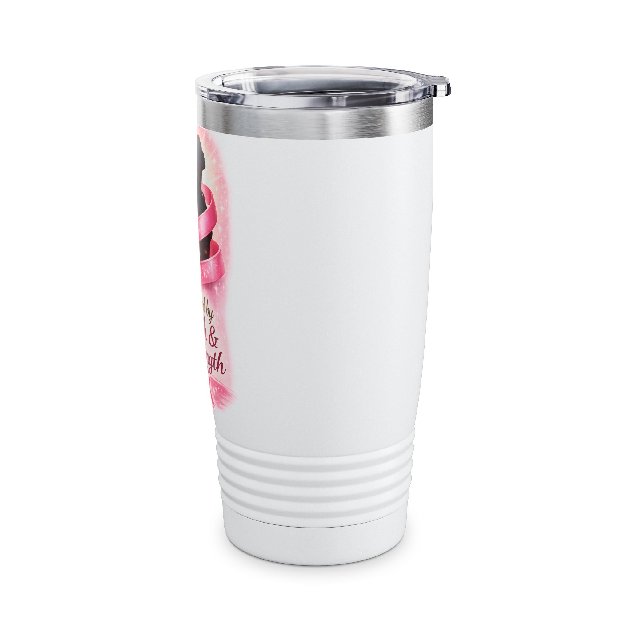 Breast Cancer Awareness 20oz Tumbler — “Fueled by Faith & Strength”