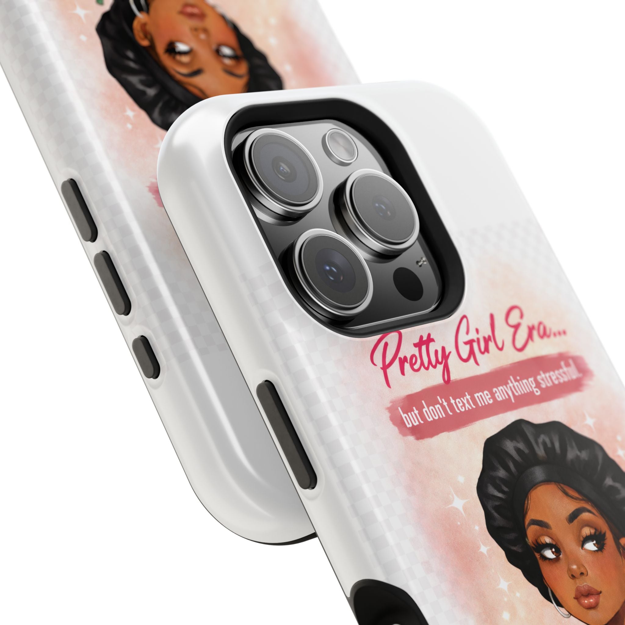 Phone Case — "Pretty Girl Era" Magnetic Impact-Resistant Case (Coffee & Bonnet Design)