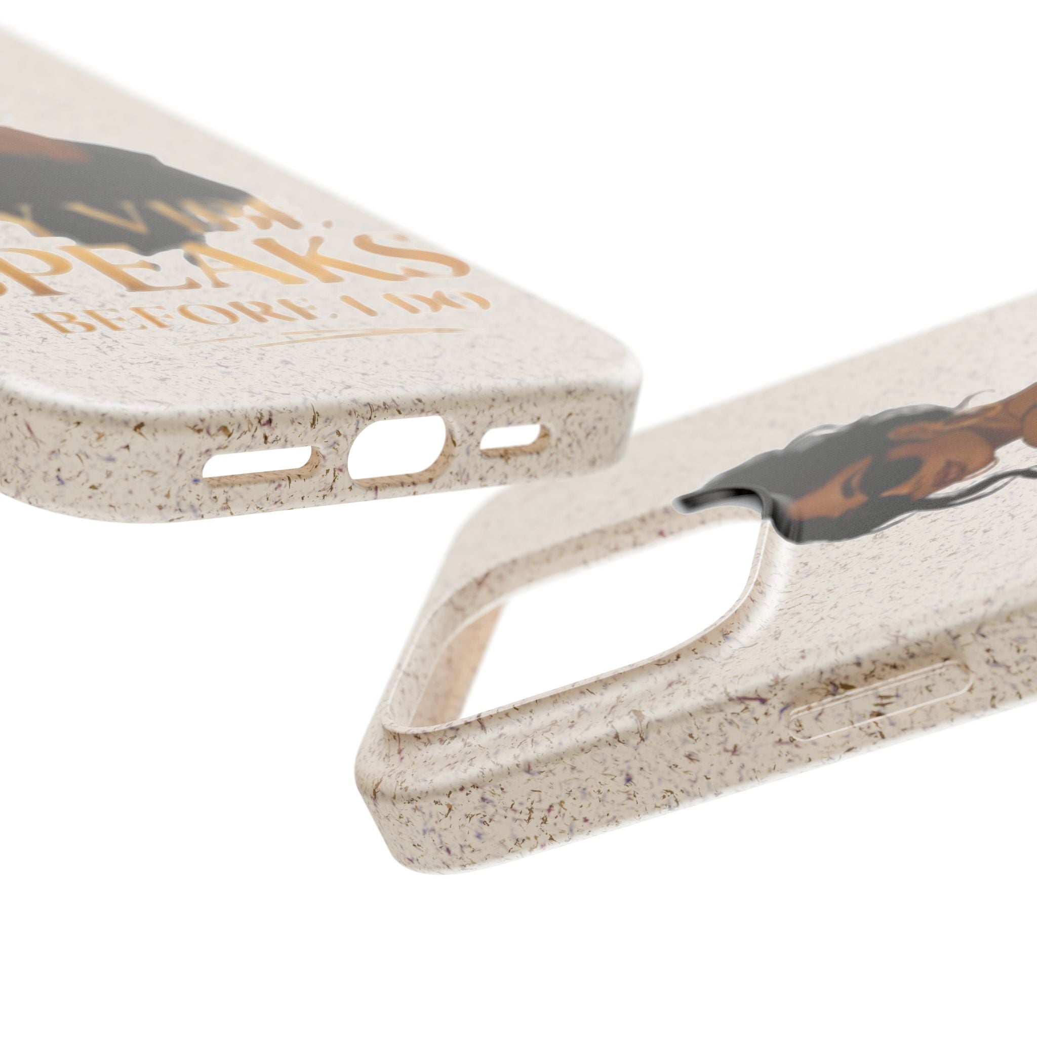 Biodegradable Phone Case — 'My Vibe Speaks Before I Do' Stylish Eco-Friendly Phone Cover