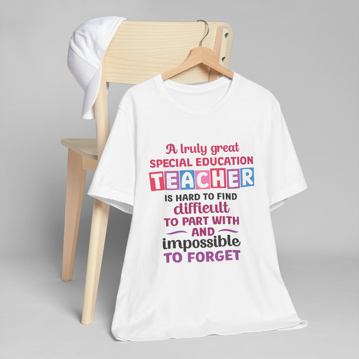 Special Education Teacher T-Shirt – "A Truly Great Special Education Teacher" with Isaiah 54:13 Back