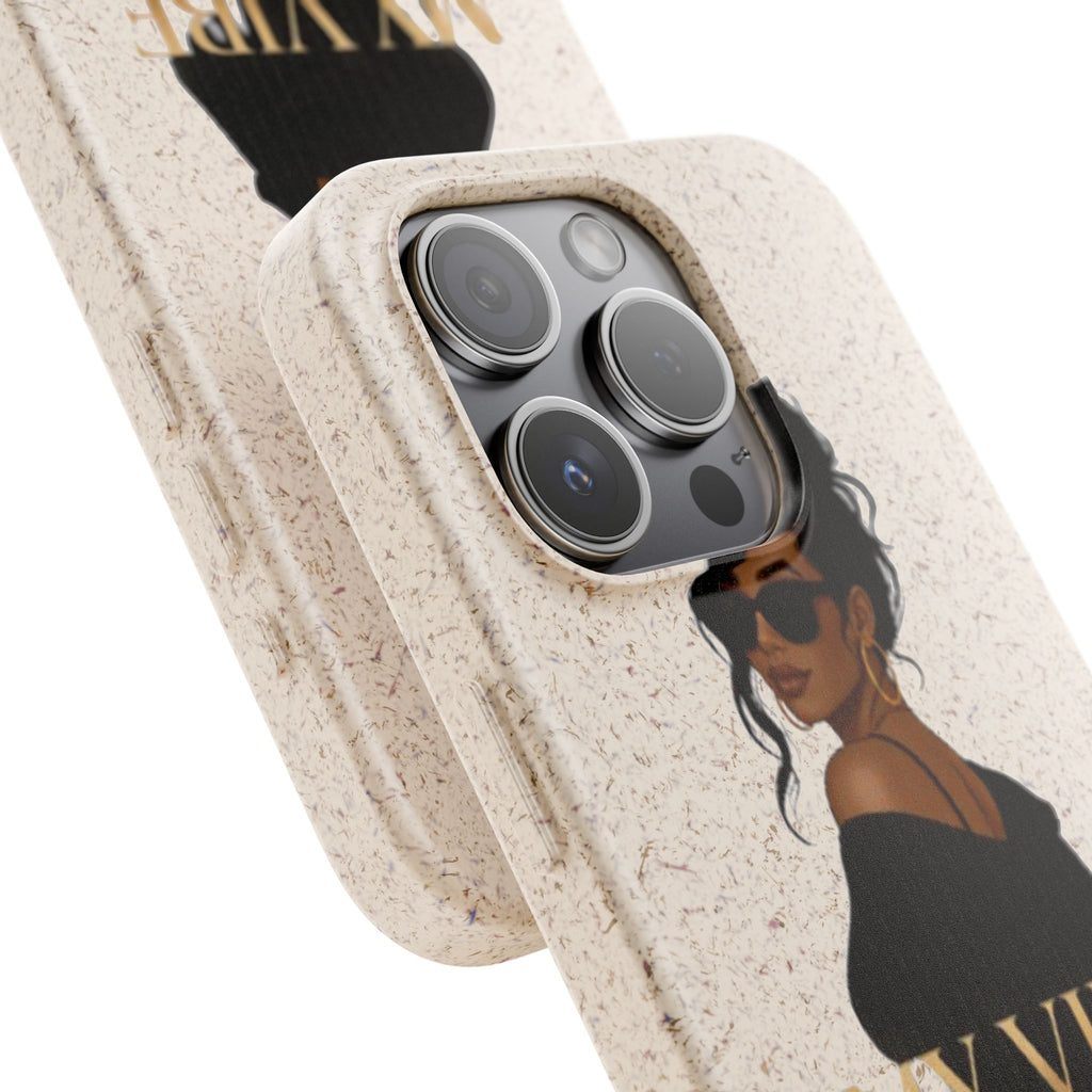 Biodegradable Phone Case — 'My Vibe Speaks Before I Do' Stylish Eco-Friendly Phone Cover