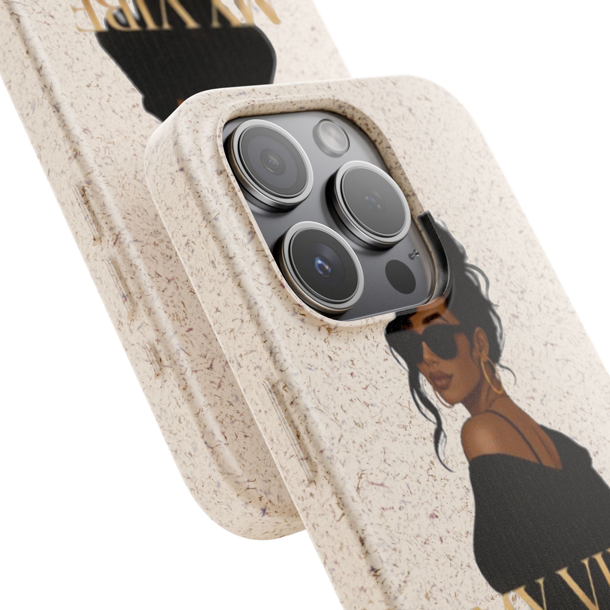 Biodegradable Phone Case — 'My Vibe Speaks Before I Do' Stylish Eco-Friendly Phone Cover