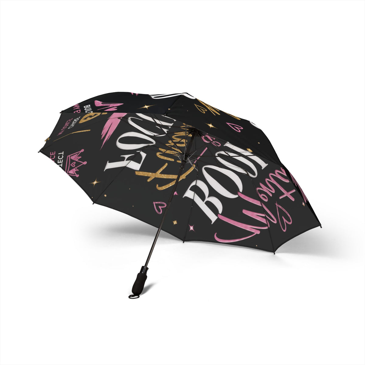 Mentally Booked & Financially Focused Umbrella – Stylish Motivational Rain Umbrella for Women