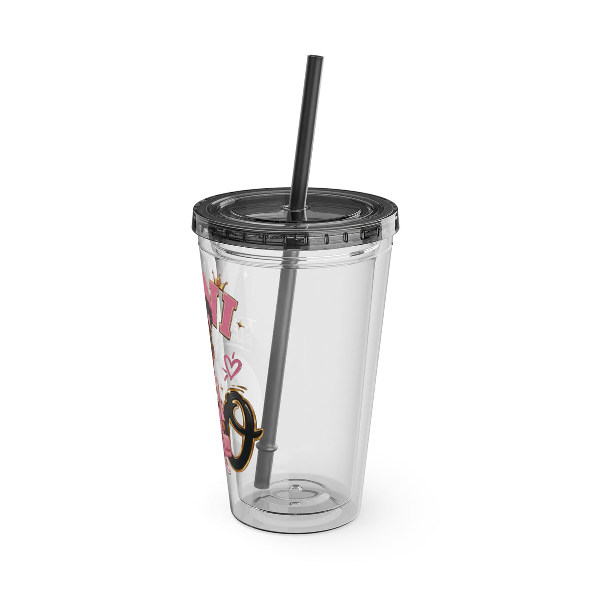 Mini CEO 16oz Tumbler with Straw – Cute Pink Boss Baby Drink Cup