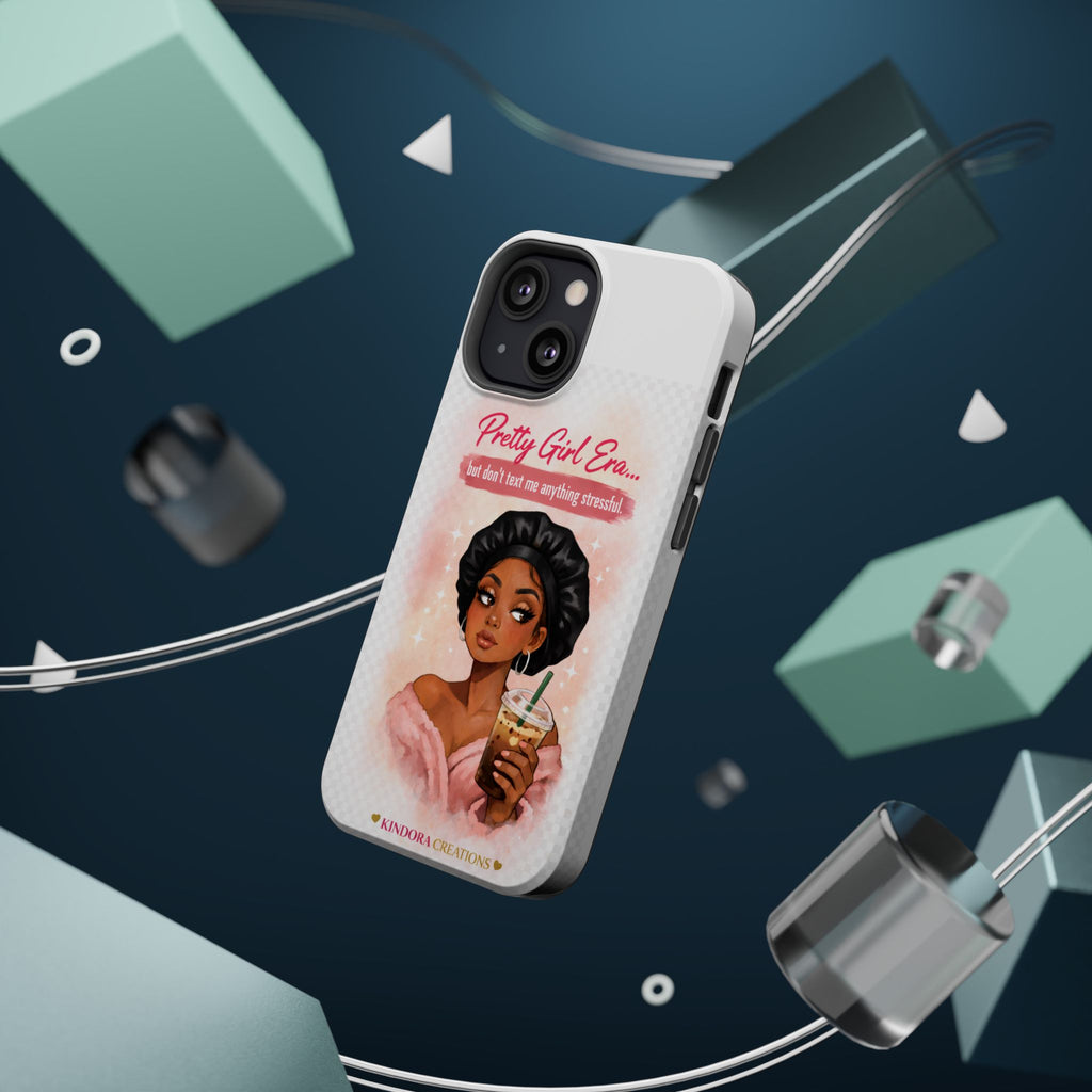 Phone Case — "Pretty Girl Era" Magnetic Impact-Resistant Case (Coffee & Bonnet Design)