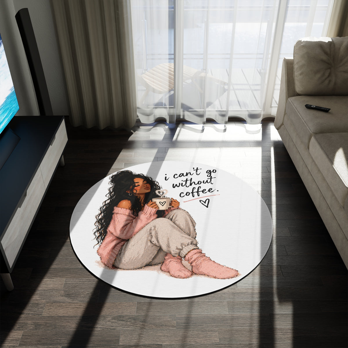 Pretty Girl Era Rug 💖 – Cute Aesthetic Room Decor | Soft Round Accent Rug