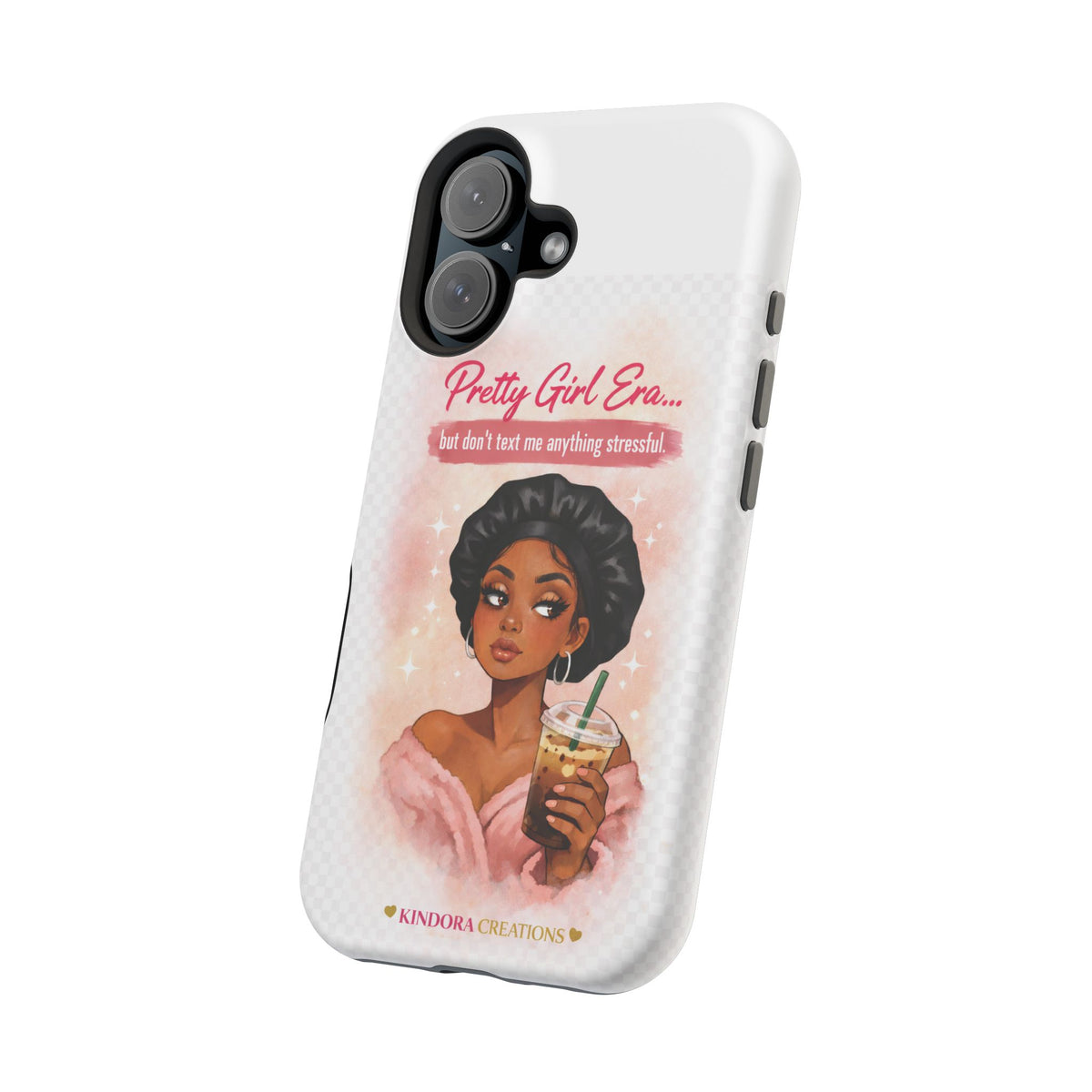 Phone Case — "Pretty Girl Era" Magnetic Impact-Resistant Case (Coffee & Bonnet Design)