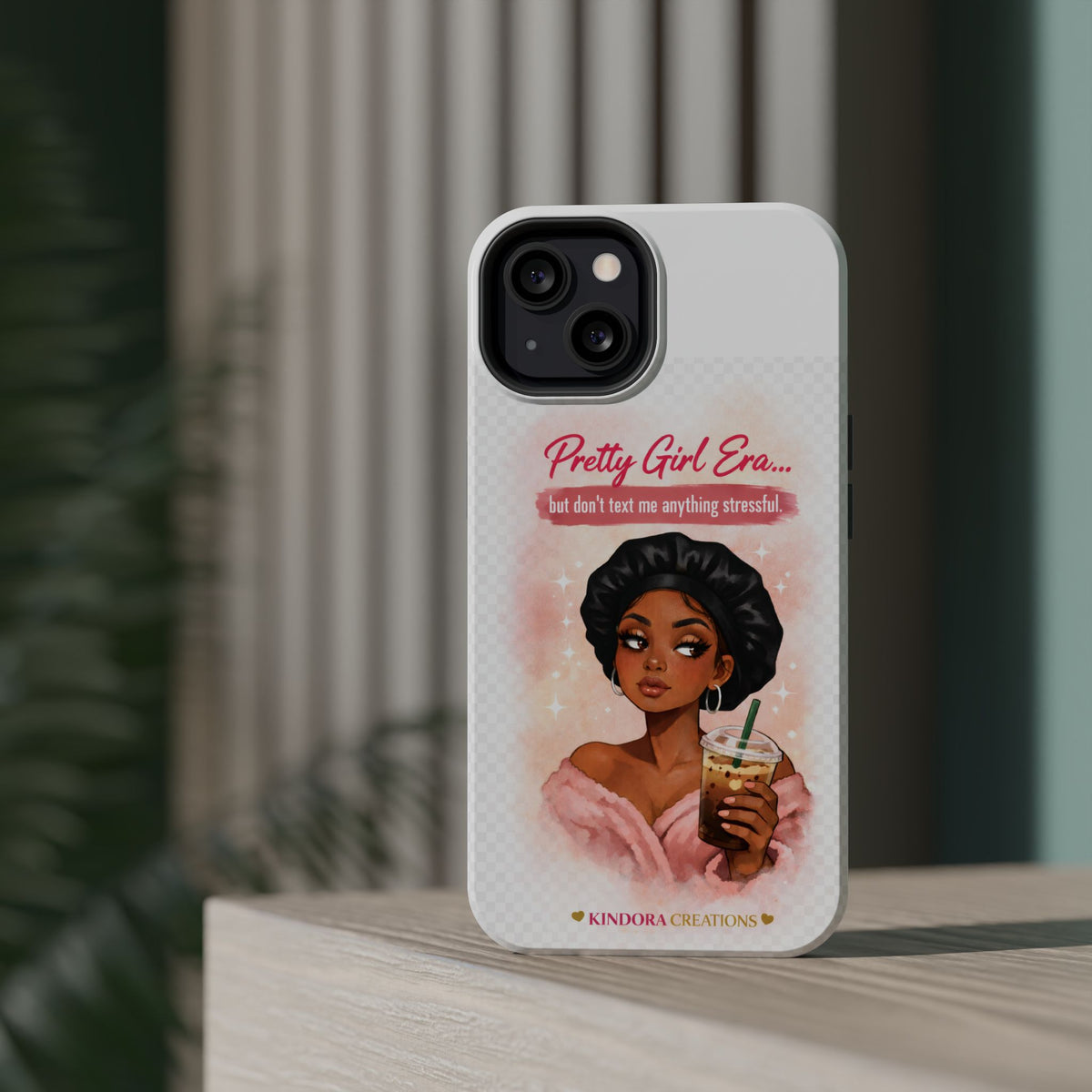 Phone Case — "Pretty Girl Era" Magnetic Impact-Resistant Case (Coffee & Bonnet Design)