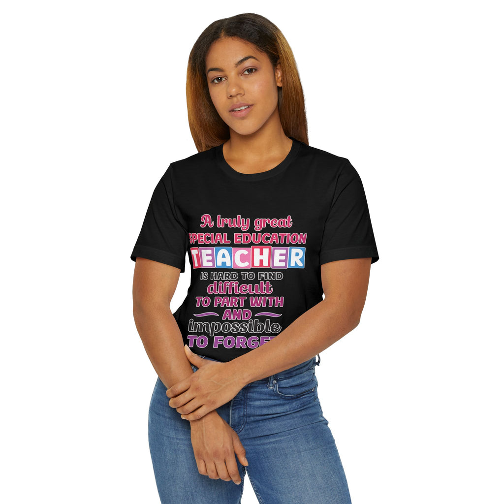 Special Education Teacher T-Shirt – "A Truly Great Special Education Teacher" with Isaiah 54:13 Back