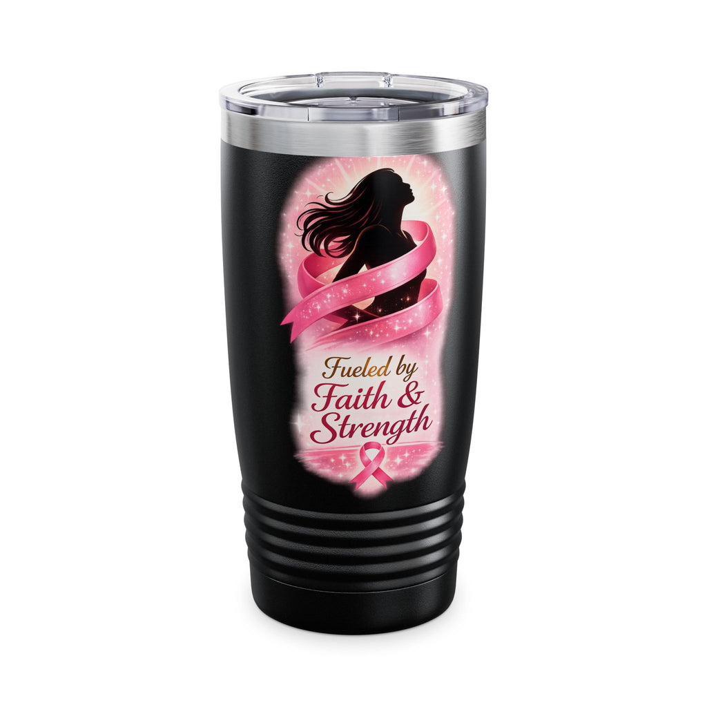 Breast Cancer Awareness 20oz Tumbler — “Fueled by Faith & Strength”