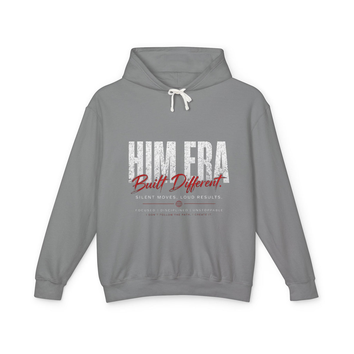 Him Era Hoodie – Built Different Graphic Hoodie, Men’s Streetwear Pullover, Silent Moves Loud Results