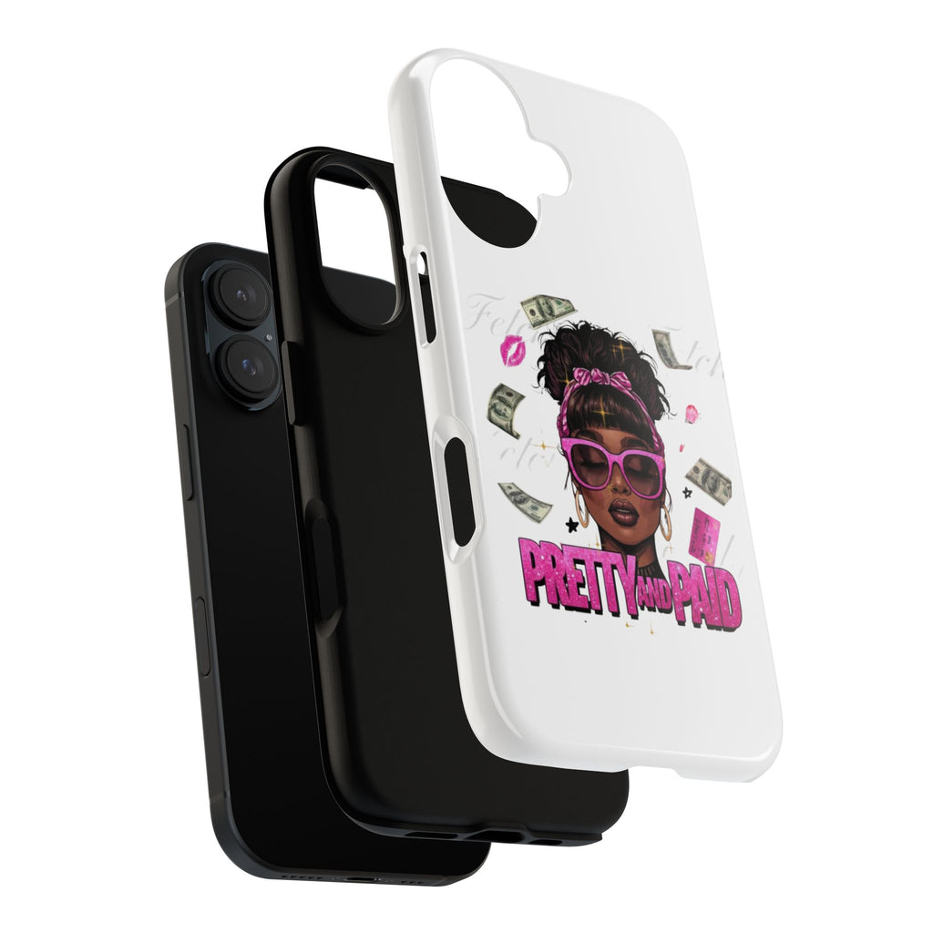 Pretty and Paid phone case | Tough Cases, money graphic, pink sunglasses