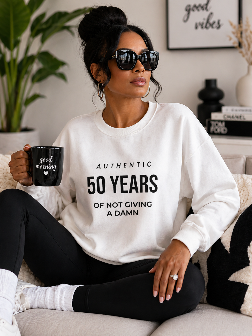 50 Years of Not Giving a Damn Sweatshirt — Funny 50th Birthday Crewneck