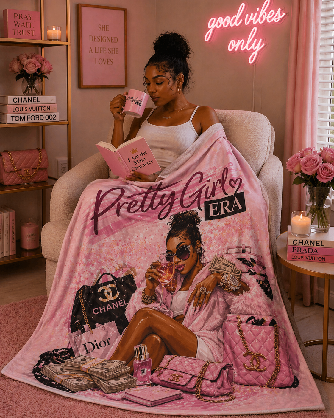 Pretty Girl Era Pink Luxury Sherpa Blanket