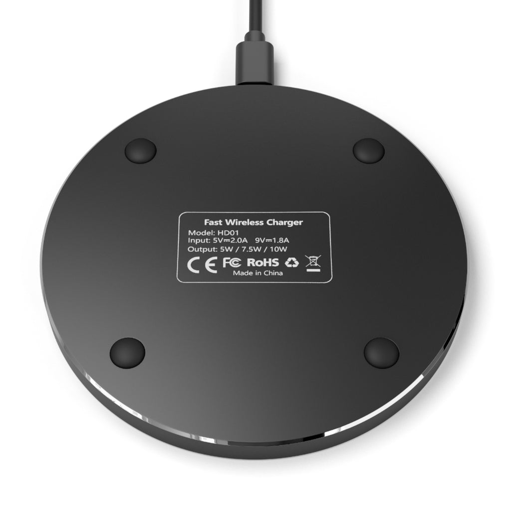 Wireless Charger — "Charging My Energy…Not Your Drama" Pink Glitter Qi Pad