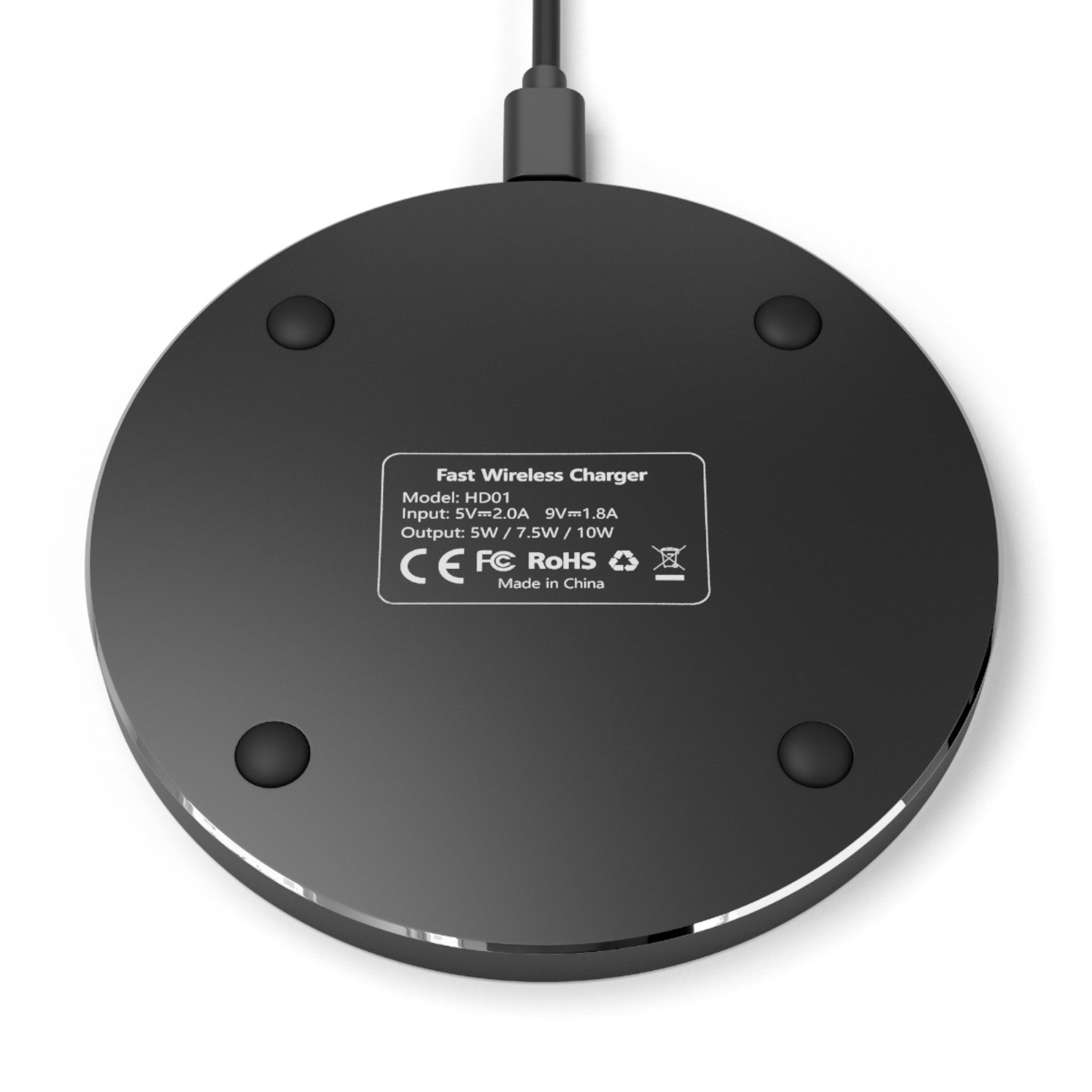 Wireless Charger — "Charging My Energy…Not Your Drama" Pink Glitter Qi Pad