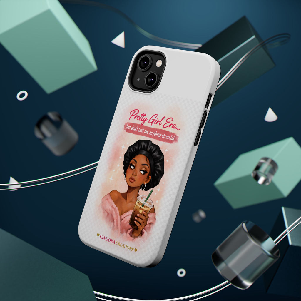 Phone Case — "Pretty Girl Era" Magnetic Impact-Resistant Case (Coffee & Bonnet Design)
