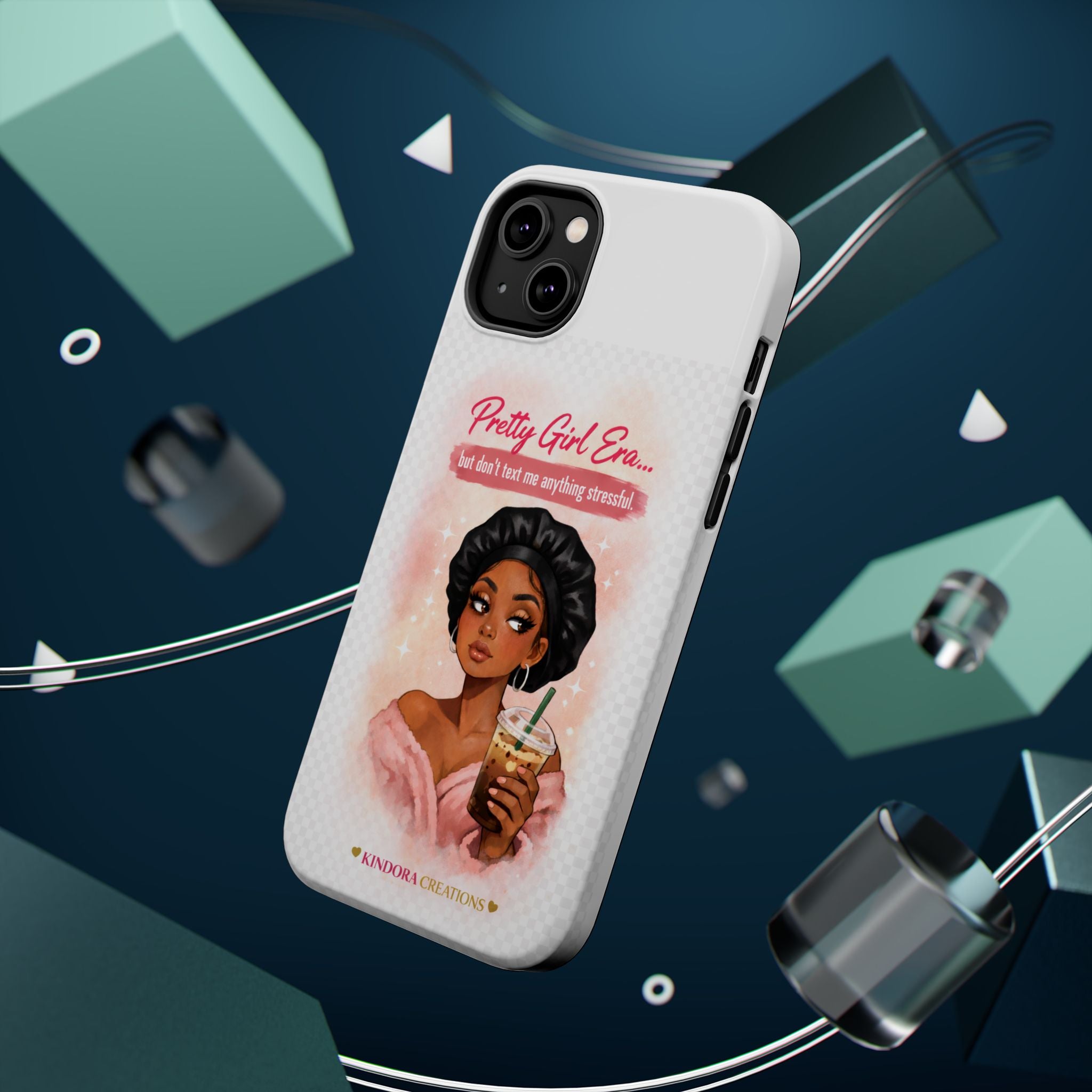 Phone Case — "Pretty Girl Era" Magnetic Impact-Resistant Case (Coffee & Bonnet Design)