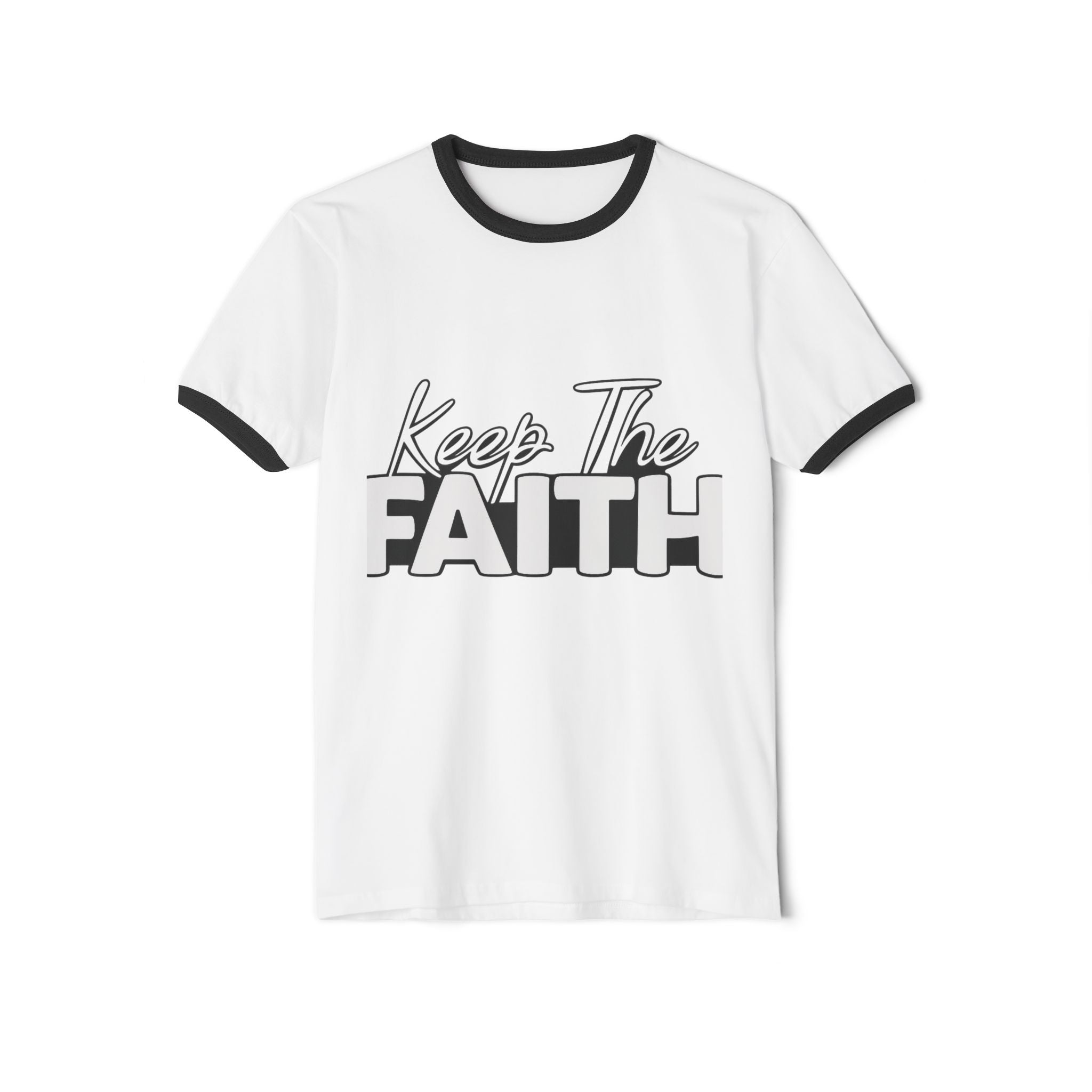 Keep The Faith Ringer Tee — Vintage-Inspired Inspirational T-Shirt