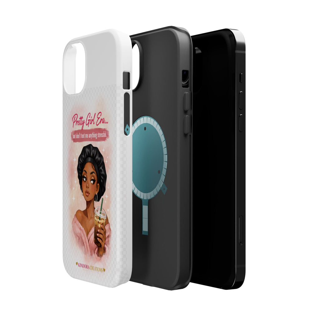 Phone Case — "Pretty Girl Era" Magnetic Impact-Resistant Case (Coffee & Bonnet Design)