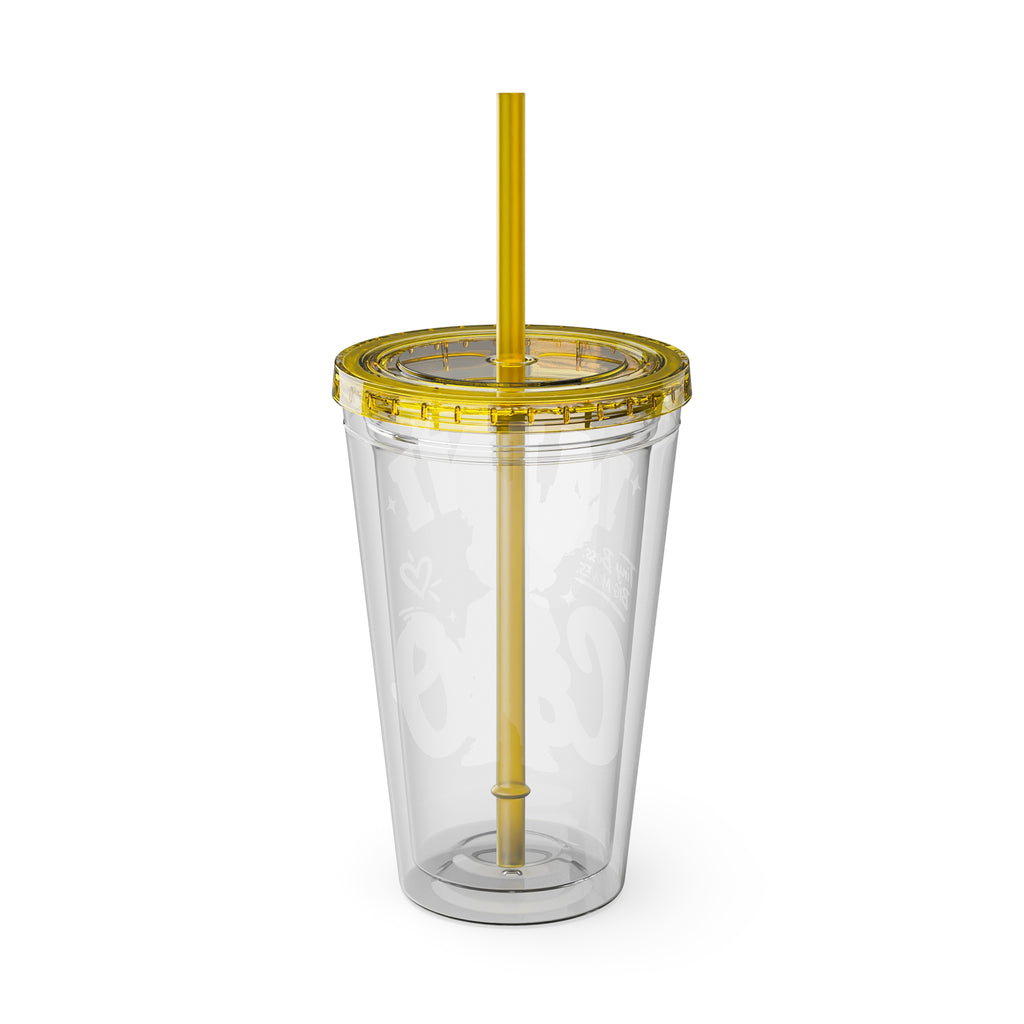 Mini CEO 16oz Tumbler with Straw – Cute Pink Boss Baby Drink Cup