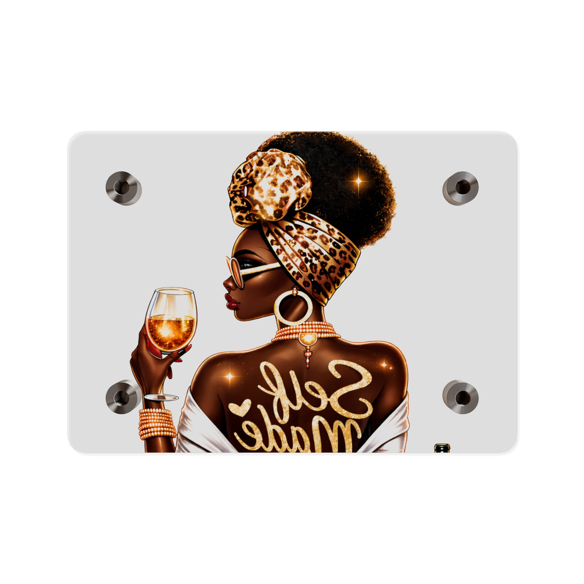 Self Made Woman Acrylic Wall Art Panel – Empowering Black Queen Home Decor