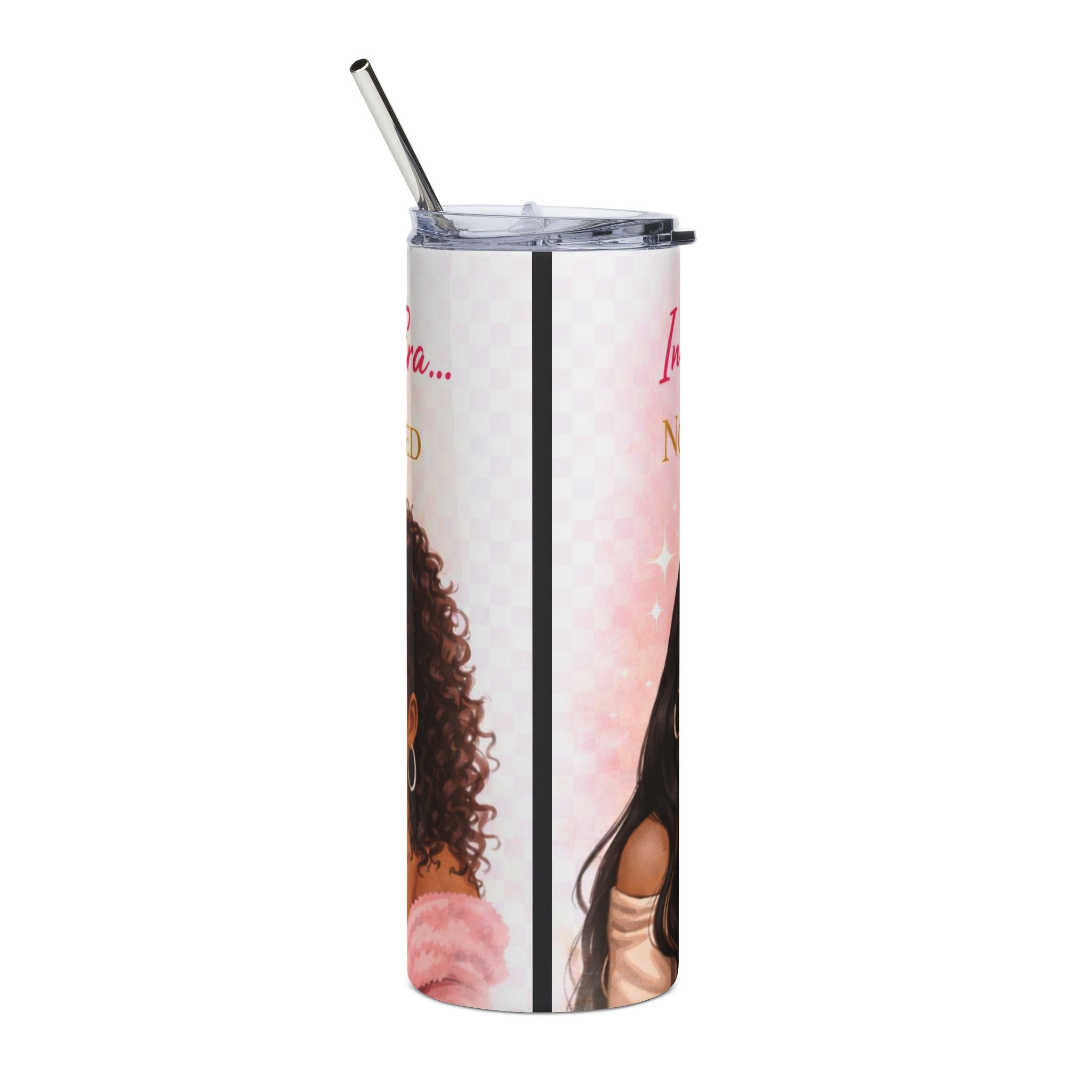 20oz Stainless Tumbler — "In Our Pretty Girl Crew No New Friends" Floral Girls Design