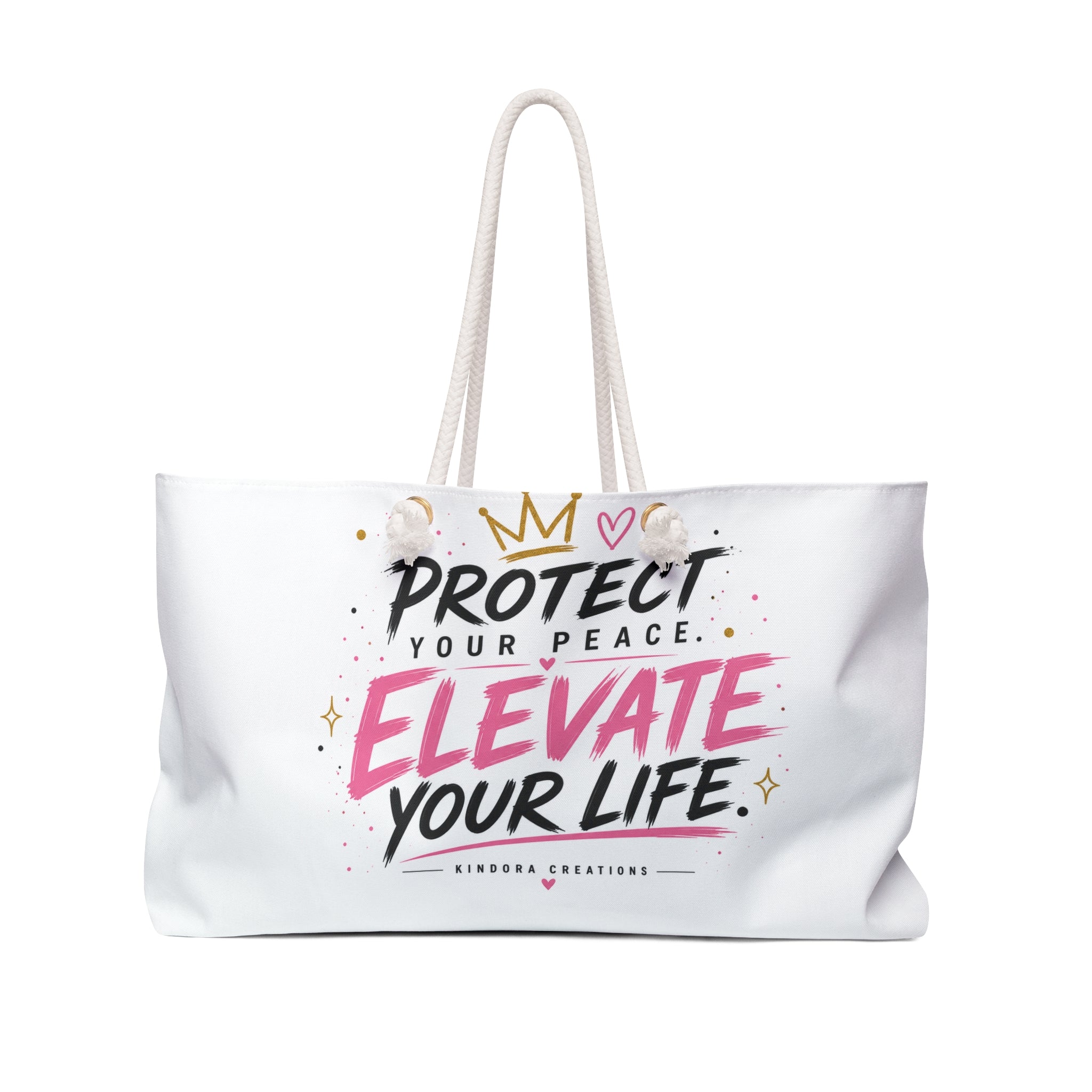 Protect Your Peace Elevate Your Life Tote Bag – Inspirational Everyday Bag for Women