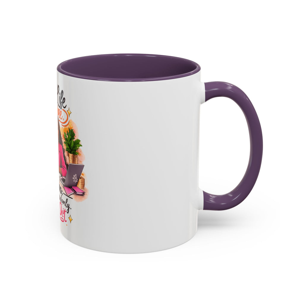 Create the Life You Imagine Coffee Mug — "Warning: May Start Randomly Designing Shit"