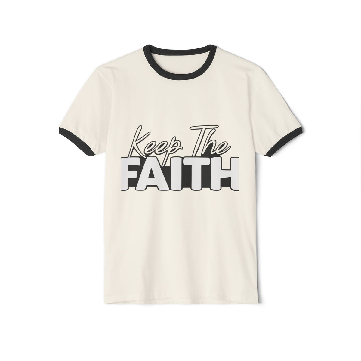 Keep The Faith Ringer Tee — Vintage-Inspired Inspirational T-Shirt