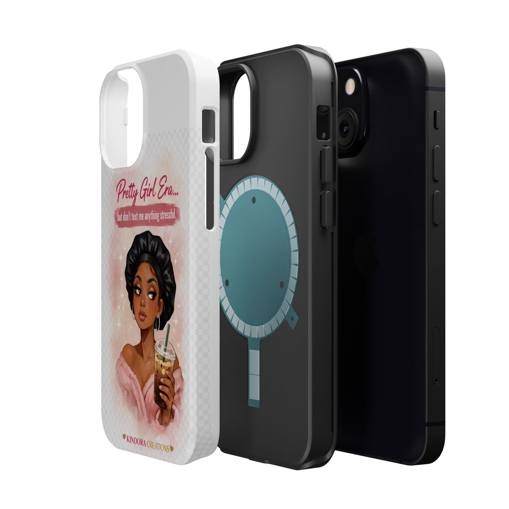 Phone Case — "Pretty Girl Era" Magnetic Impact-Resistant Case (Coffee & Bonnet Design)