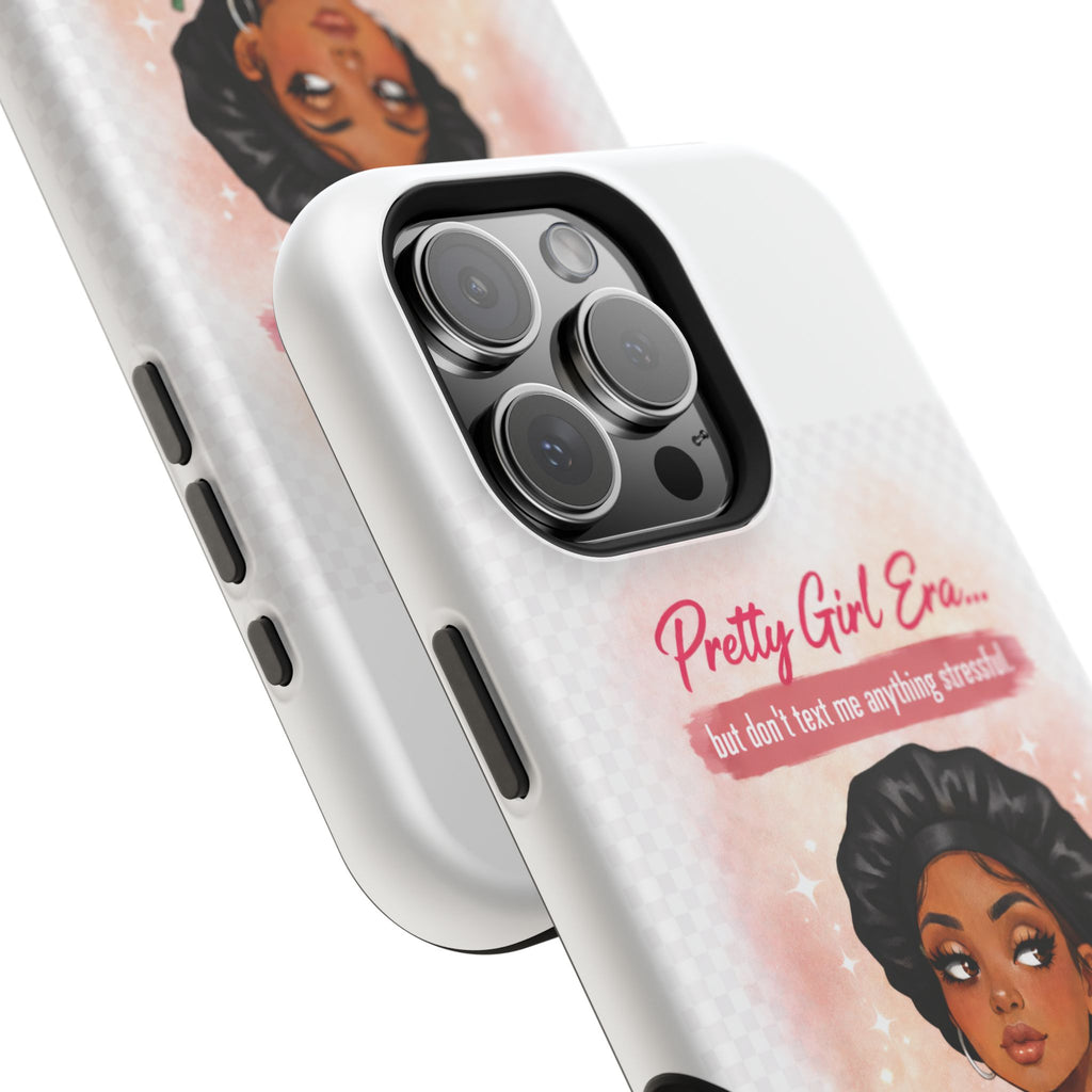 Phone Case — "Pretty Girl Era" Magnetic Impact-Resistant Case (Coffee & Bonnet Design)
