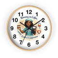 Running on Coffee Nurse Wall Clock | Faith & Compassion, Medical Decor