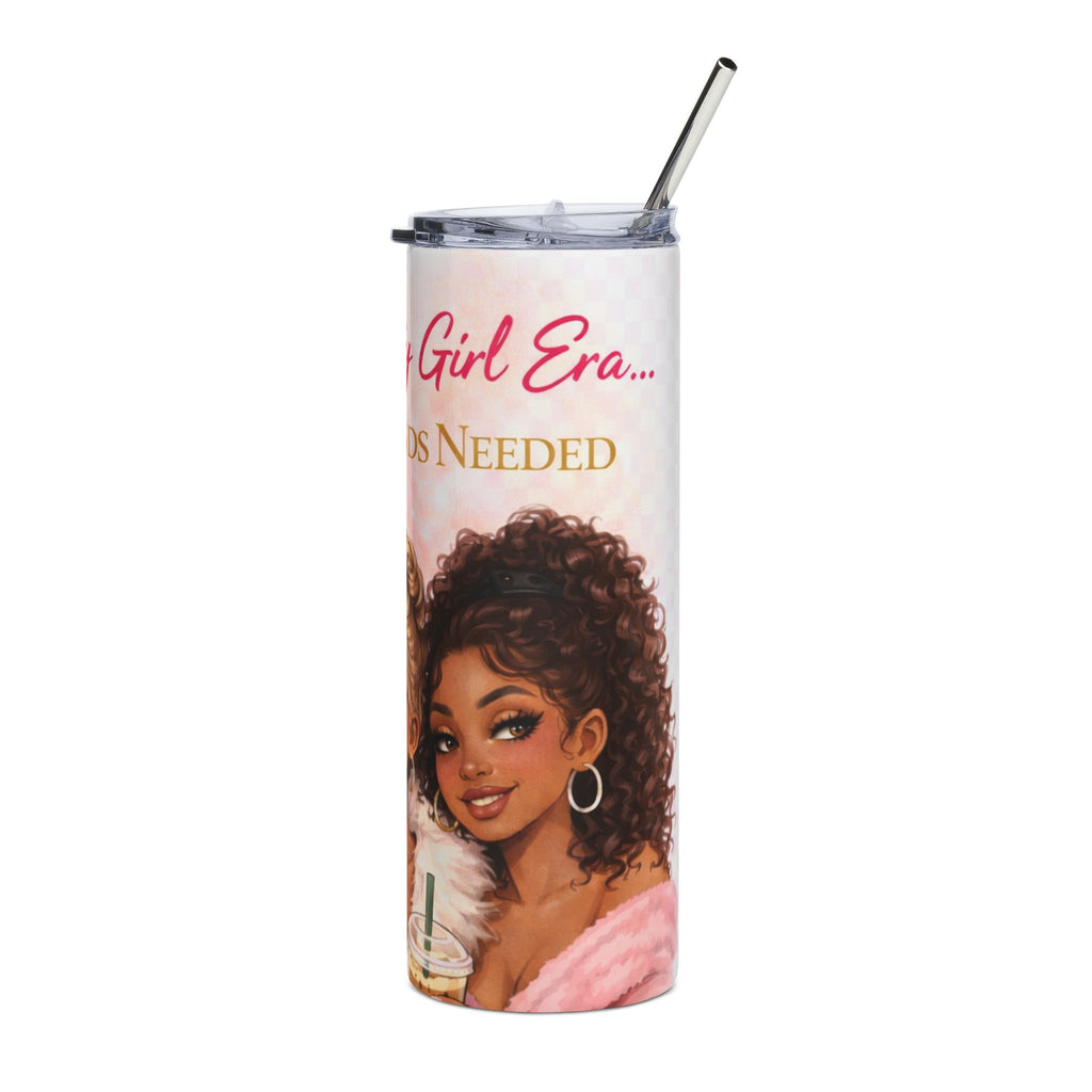 20oz Stainless Tumbler — "In Our Pretty Girl Crew No New Friends" Floral Girls Design