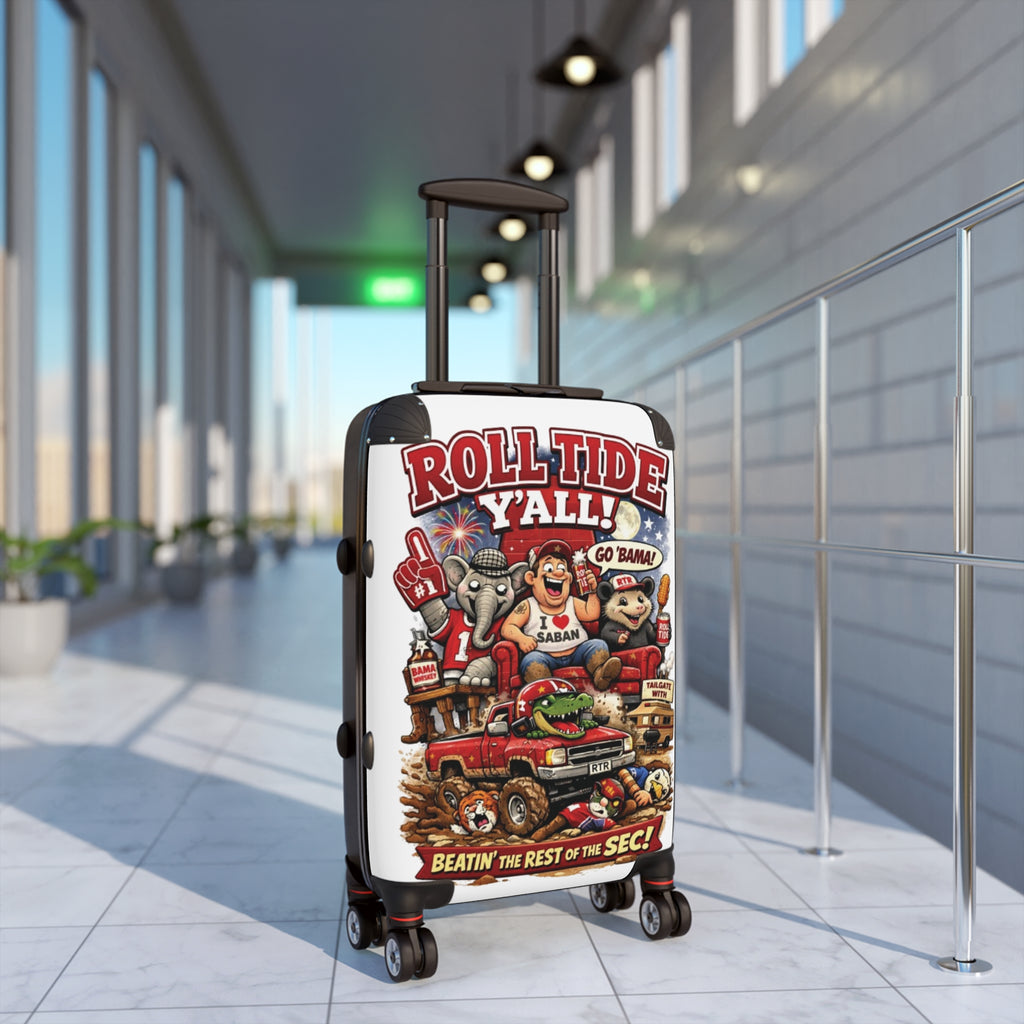 Roll Tide Y'all Suitcase – Alabama Crimson Tide Travel Luggage