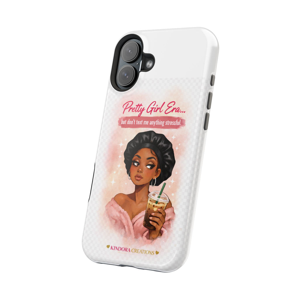Phone Case — "Pretty Girl Era" Magnetic Impact-Resistant Case (Coffee & Bonnet Design)