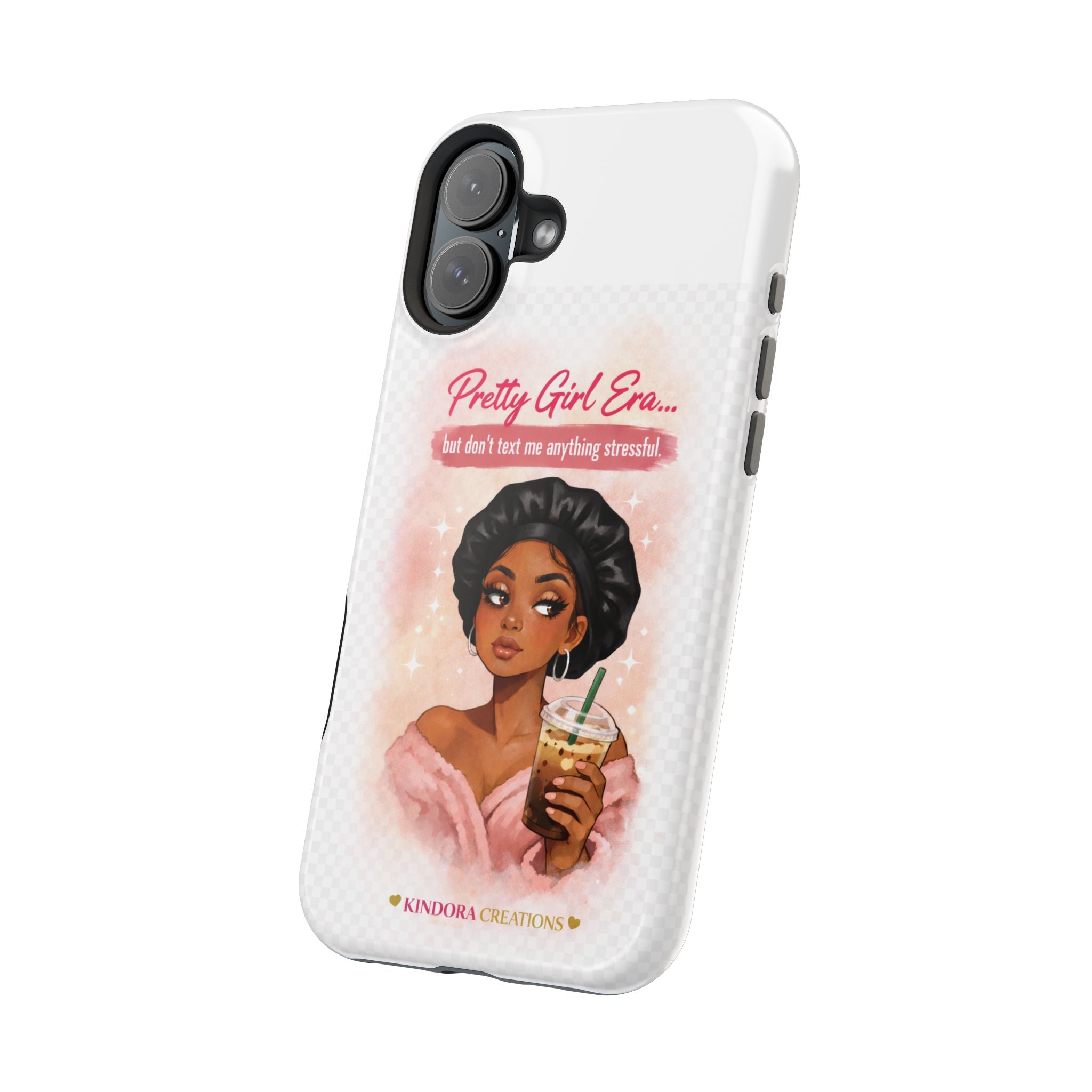 Phone Case — "Pretty Girl Era" Magnetic Impact-Resistant Case (Coffee & Bonnet Design)