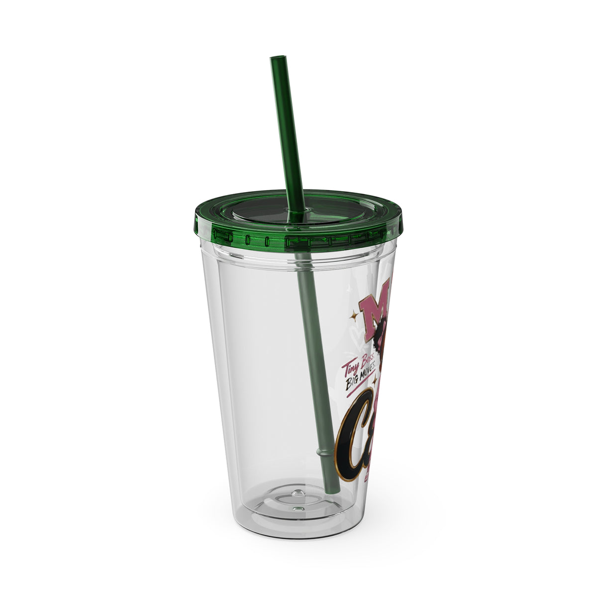 Mini CEO 16oz Tumbler with Straw – Cute Pink Boss Baby Drink Cup