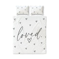 Loved Heart Quilt Cover Set — 3-Piece Duvet Cover & Pillowcases