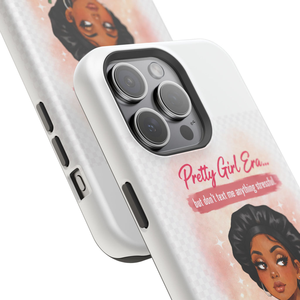 Phone Case — "Pretty Girl Era" Magnetic Impact-Resistant Case (Coffee & Bonnet Design)