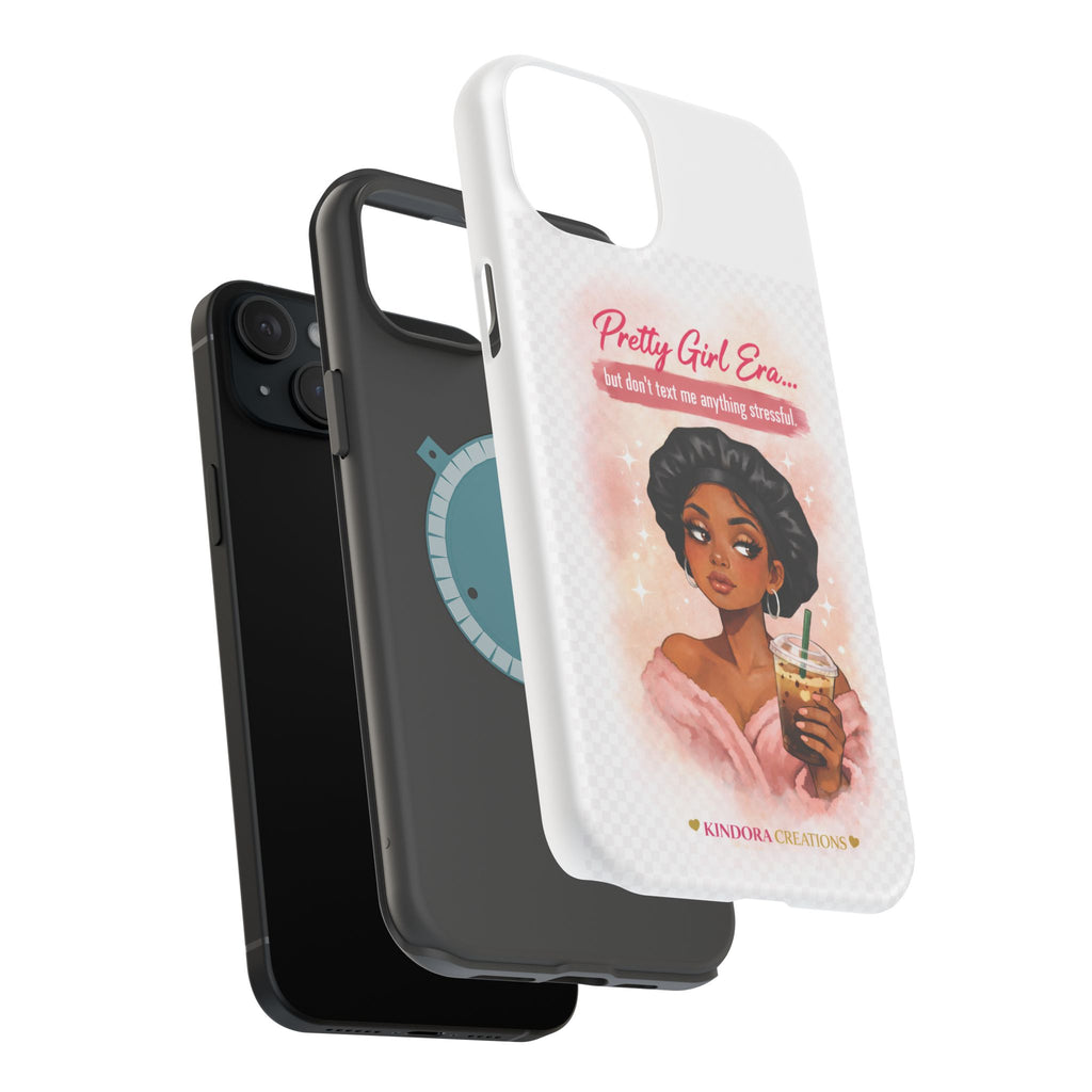 Phone Case — "Pretty Girl Era" Magnetic Impact-Resistant Case (Coffee & Bonnet Design)