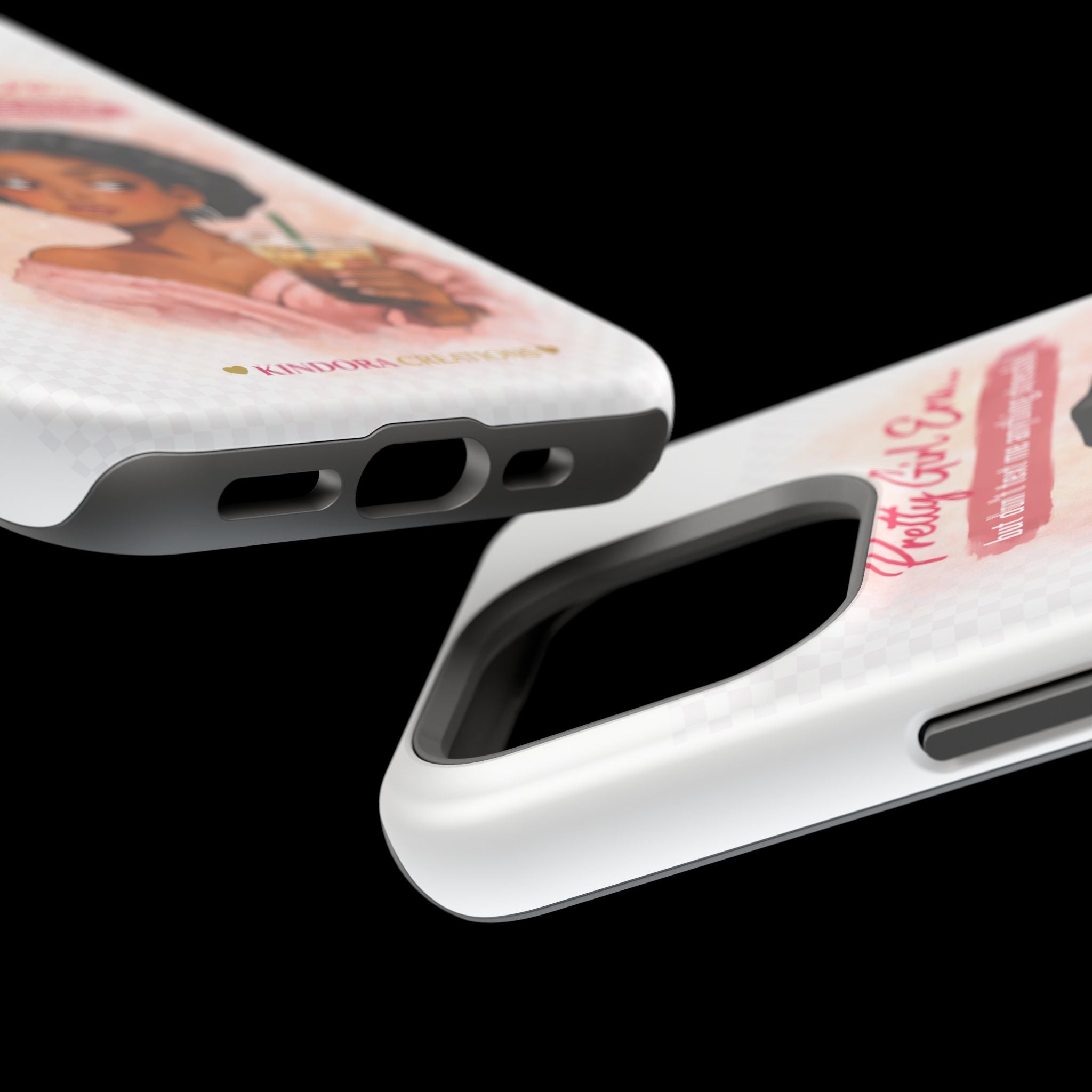 Phone Case — "Pretty Girl Era" Magnetic Impact-Resistant Case (Coffee & Bonnet Design)