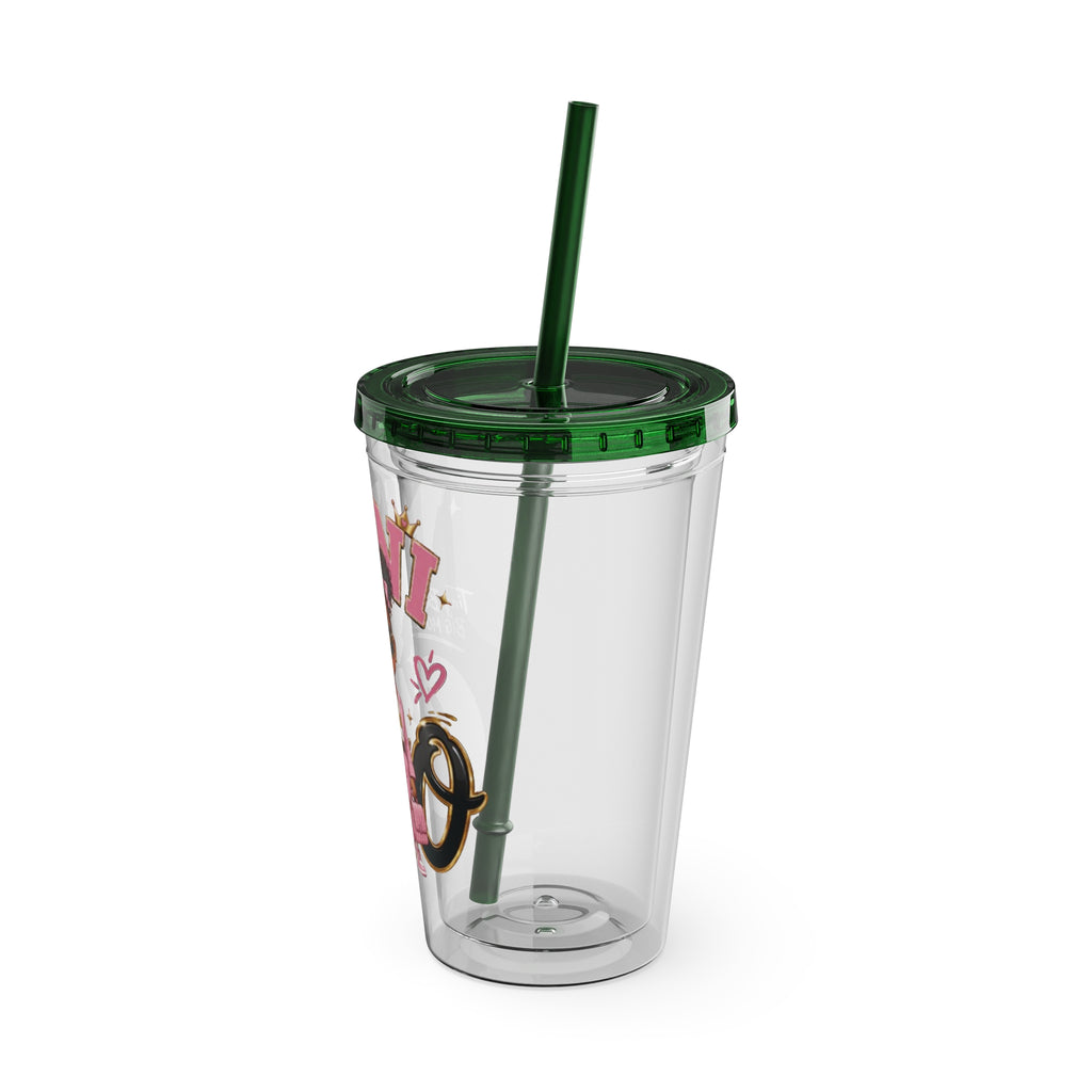 Mini CEO 16oz Tumbler with Straw – Cute Pink Boss Baby Drink Cup
