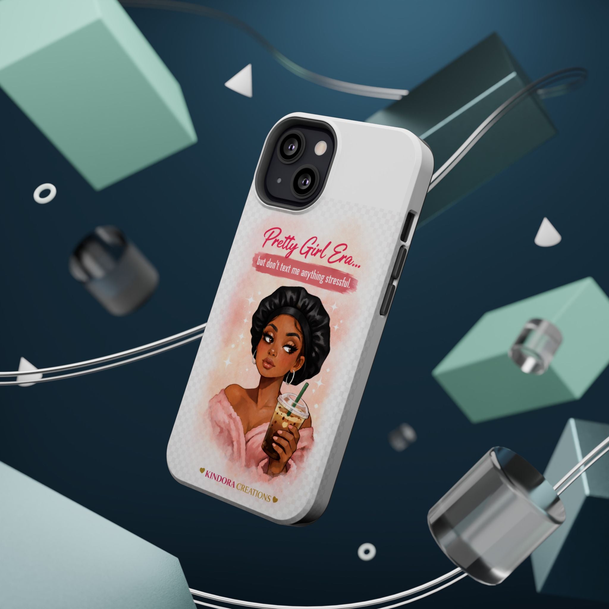 Phone Case — "Pretty Girl Era" Magnetic Impact-Resistant Case (Coffee & Bonnet Design)