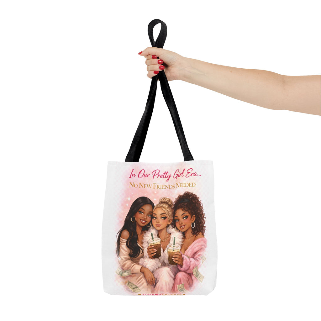 Tote Bag — "In Our Pretty Girl Crew: No New Friends Needed" Cute Girlfriend Gift Tote